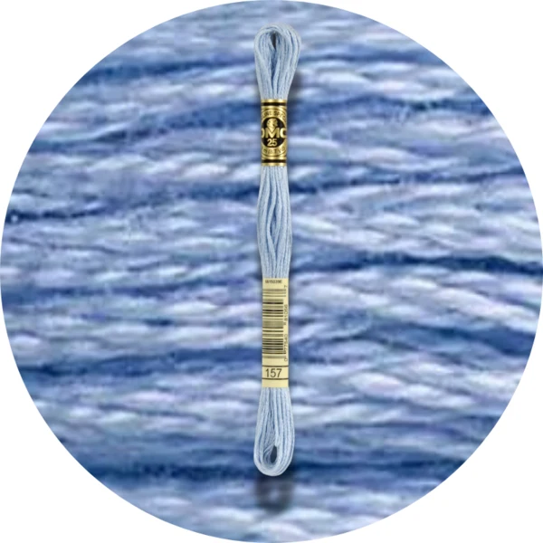 DMC Mouliné Spécial 25 Broderigarn, Ensfarvet, Blå/Lilla nuancer